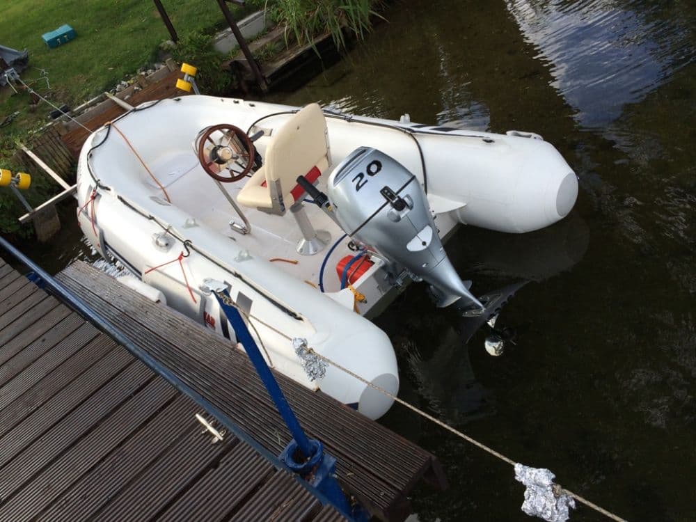 Suzuki Suzumar 350 RIB Schlauchboot Motorboot / Honda BF20 Aussenborder neuwertig / Restgarantie – Bild 2