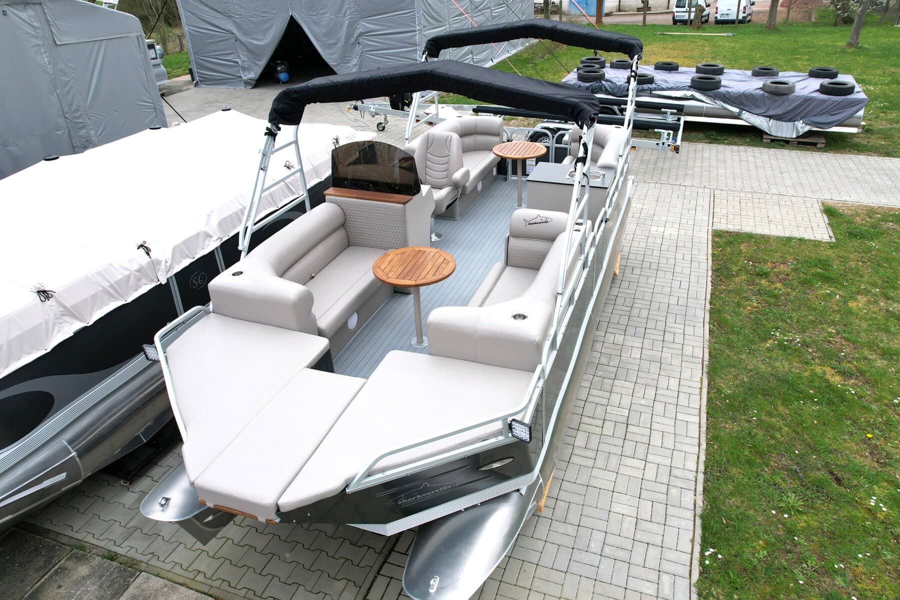 JF Boats Shark Ponton Boot Pontoon Boot Partyboot