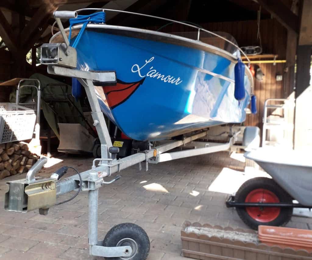 VEB Mahagonie Elektroboot Boot Plaue inkl Trailer MM – Bild 2