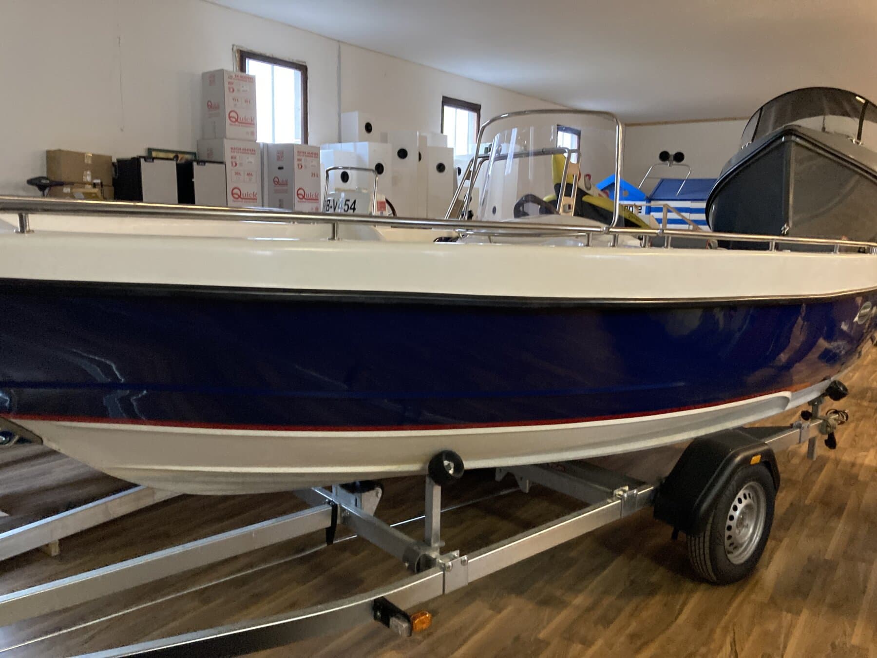 Motorboot Viksund 580 Black Marlin, Angelboot mit Trailer 1000kg