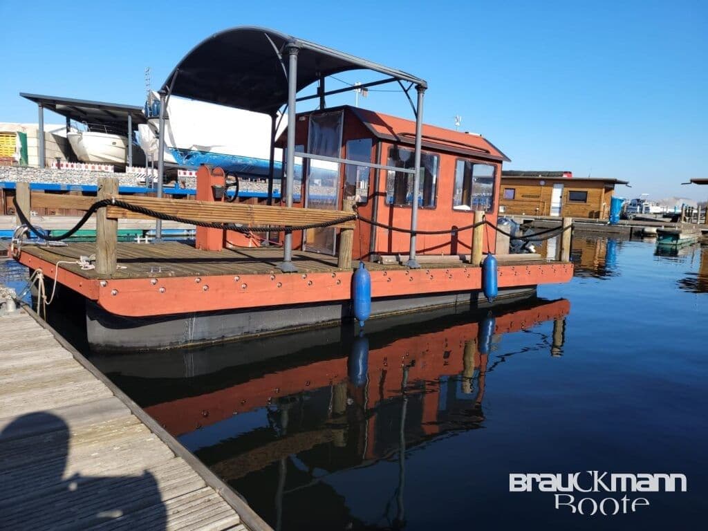 Katamaran  Hausboot Flsser D6 mit Yamaha Auenborder