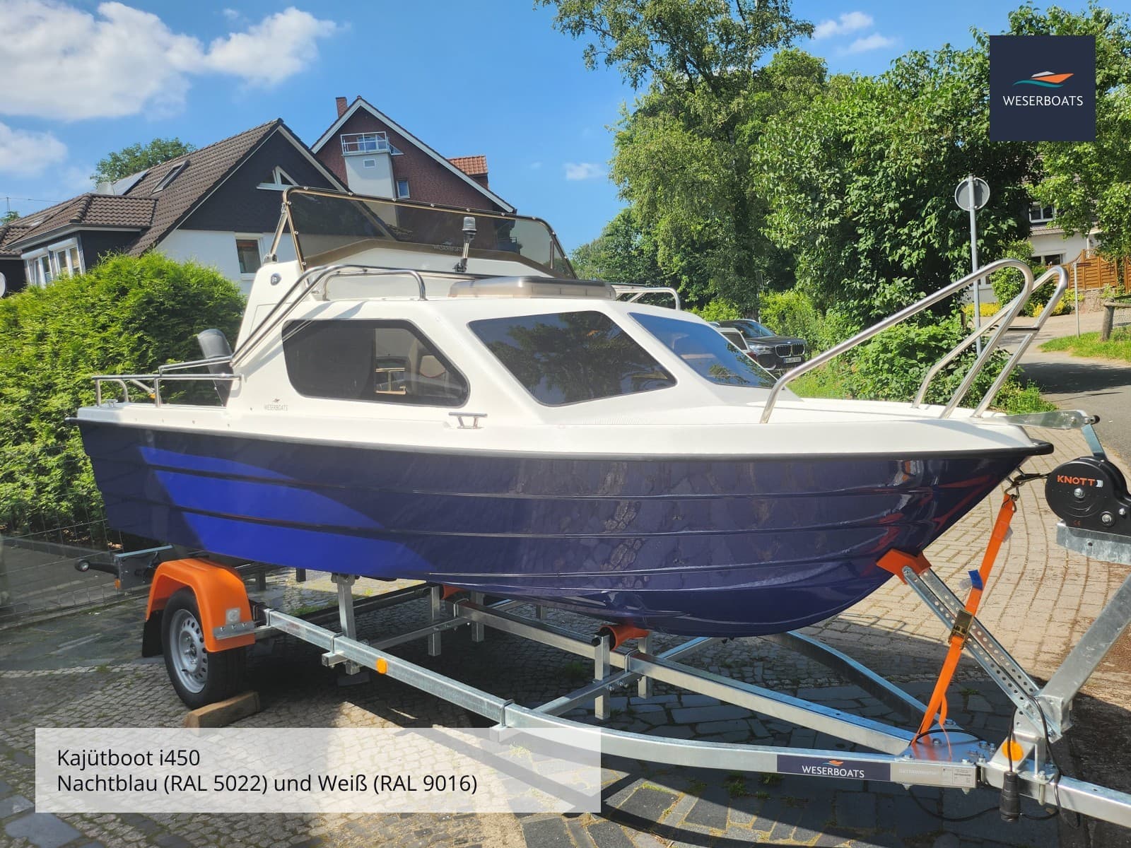 Kajütboot 450 „Basic“ mit Trailer | Motorboot mit Trailer und Kabine – Bild 6