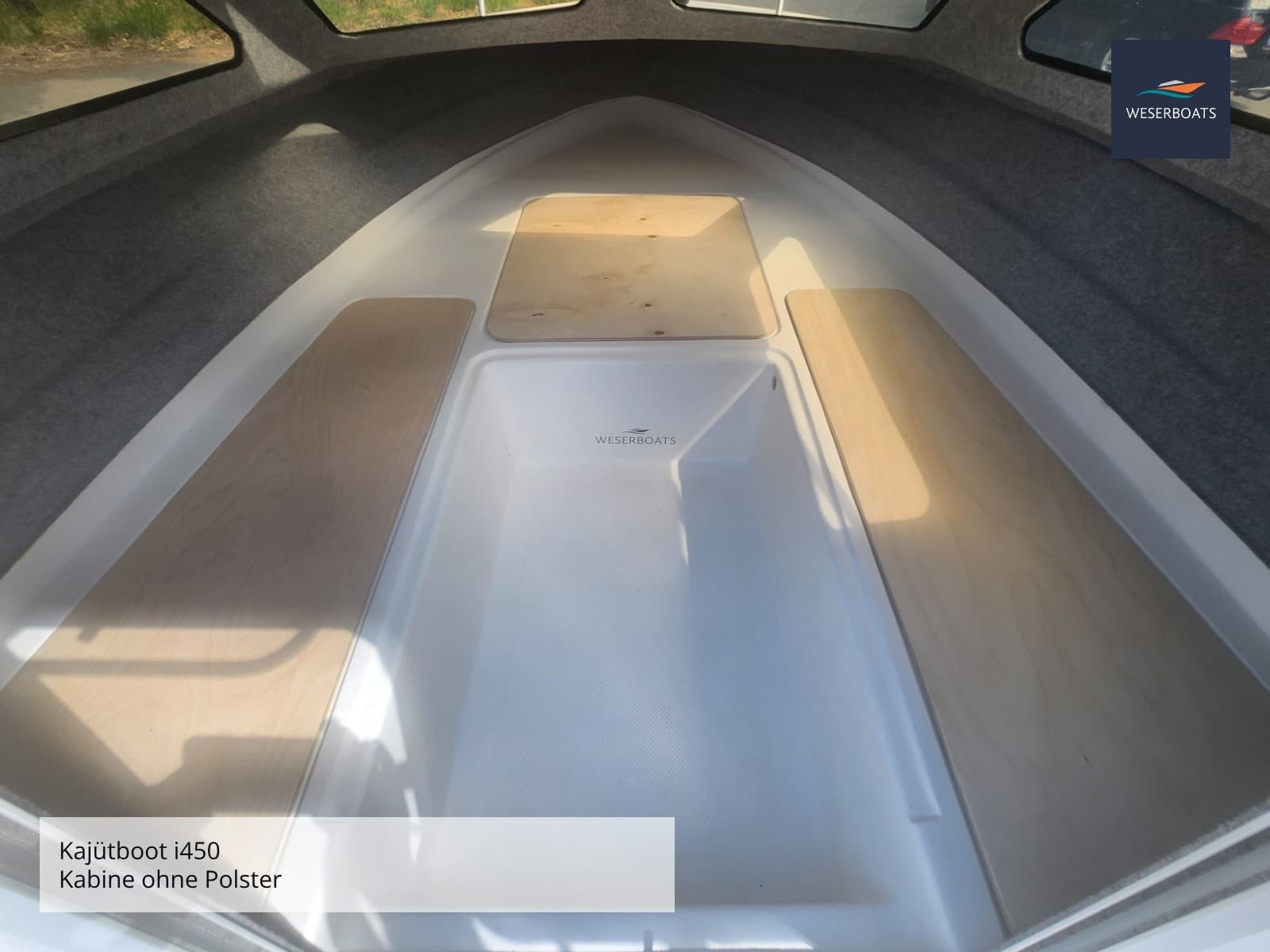 Kajütboot 450 „Fisher“ mit Trailer | Angelboot mit Trailer und Kabine – Bild 6