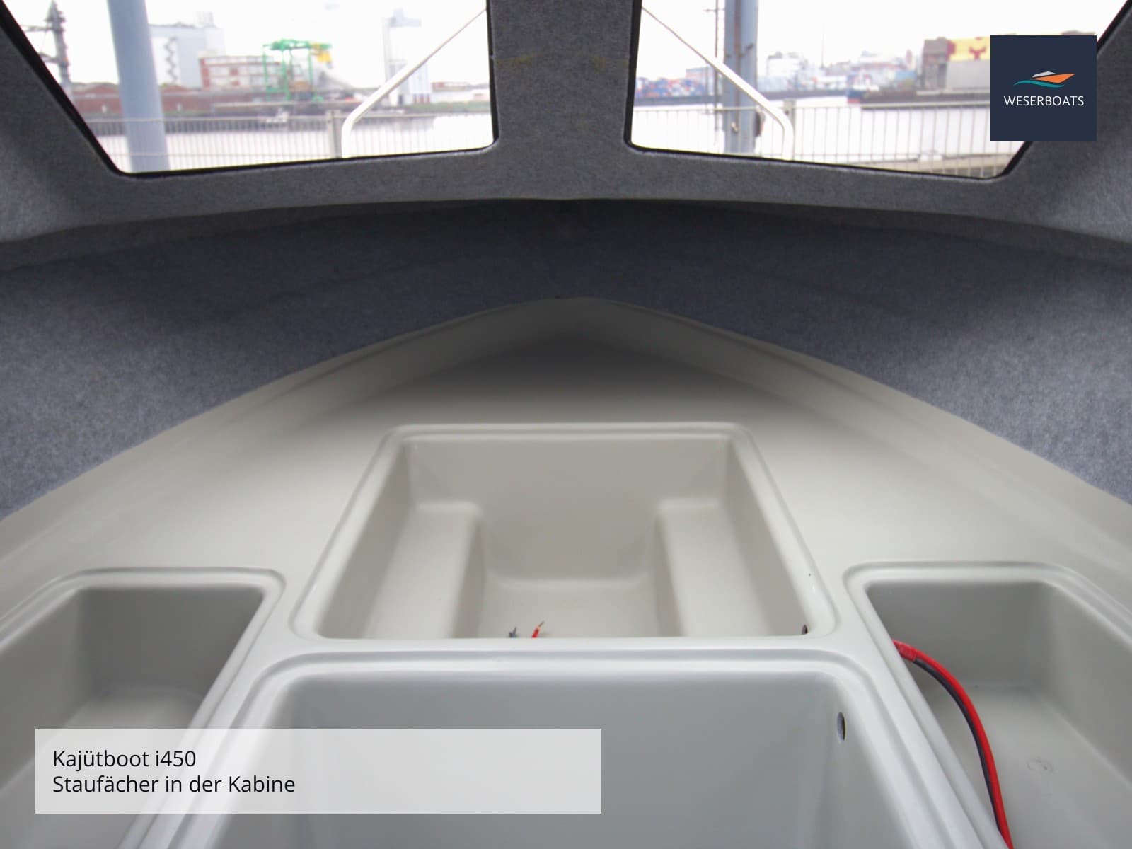Kajütboot 450 „Fisher“ mit Trailer | Angelboot mit Trailer und Kabine – Bild 9