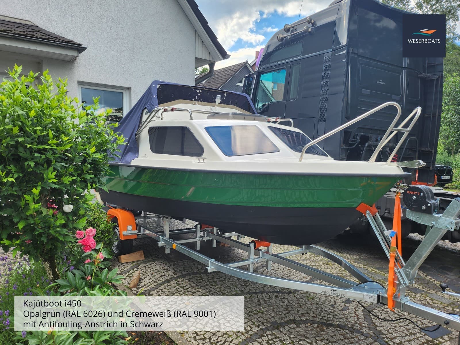Kajütboot 450 „Fun“ mit Trailer | Sportboot mit Trailer und Kabine – Bild 8
