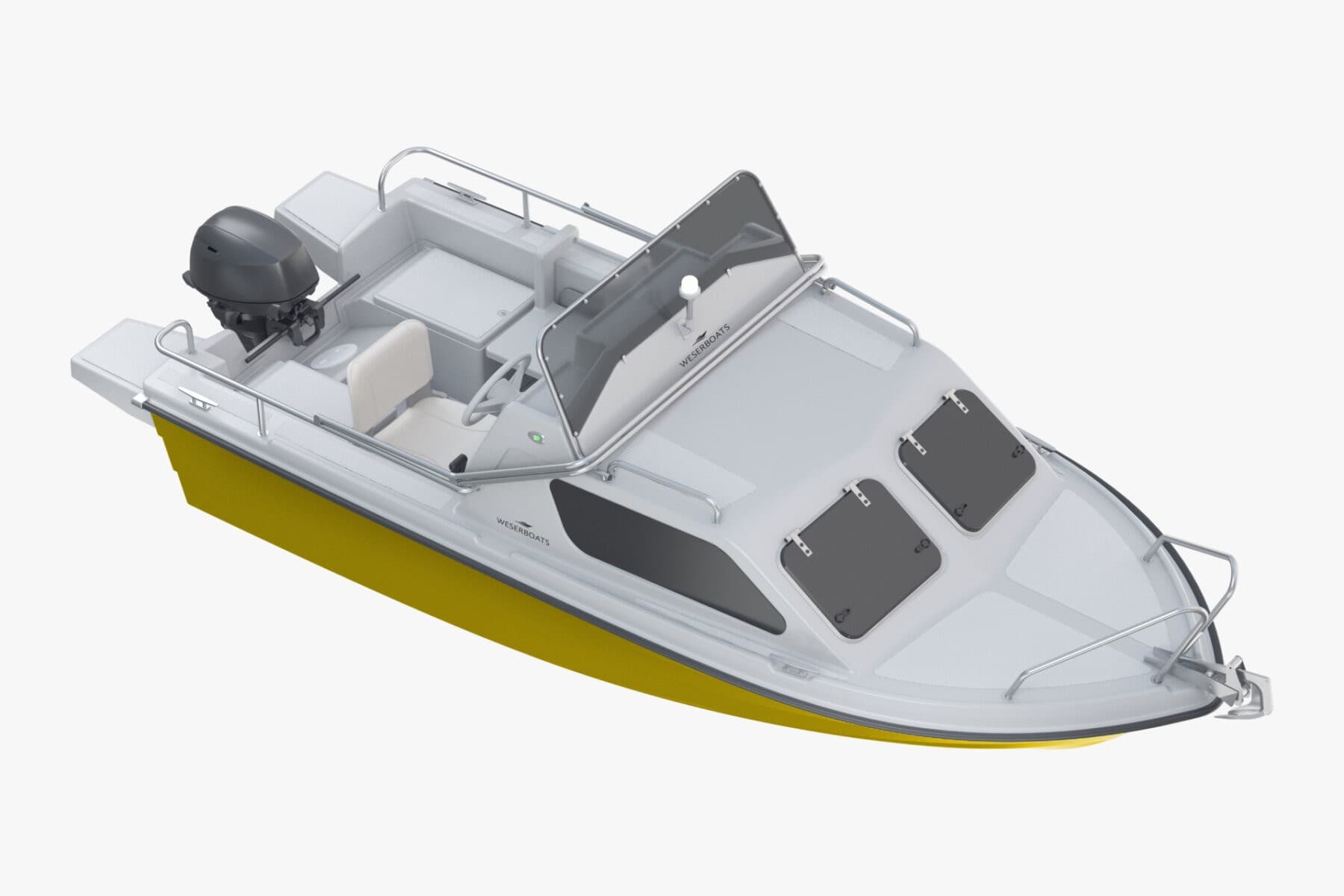 Kajütboot 450 „Basic“ mit Trailer | Motorboot mit Trailer und Kabine – Bild 3