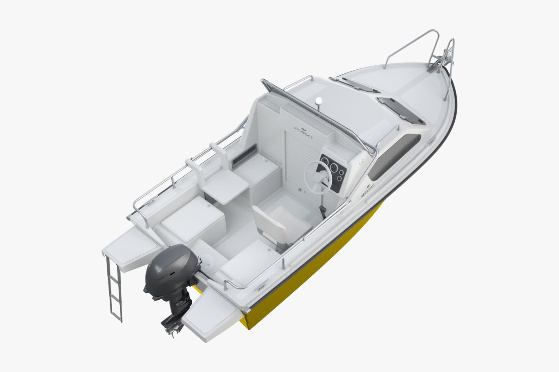 Kajütboot 450 „Basic“ mit Trailer | Motorboot mit Trailer und Kabine – Bild 4