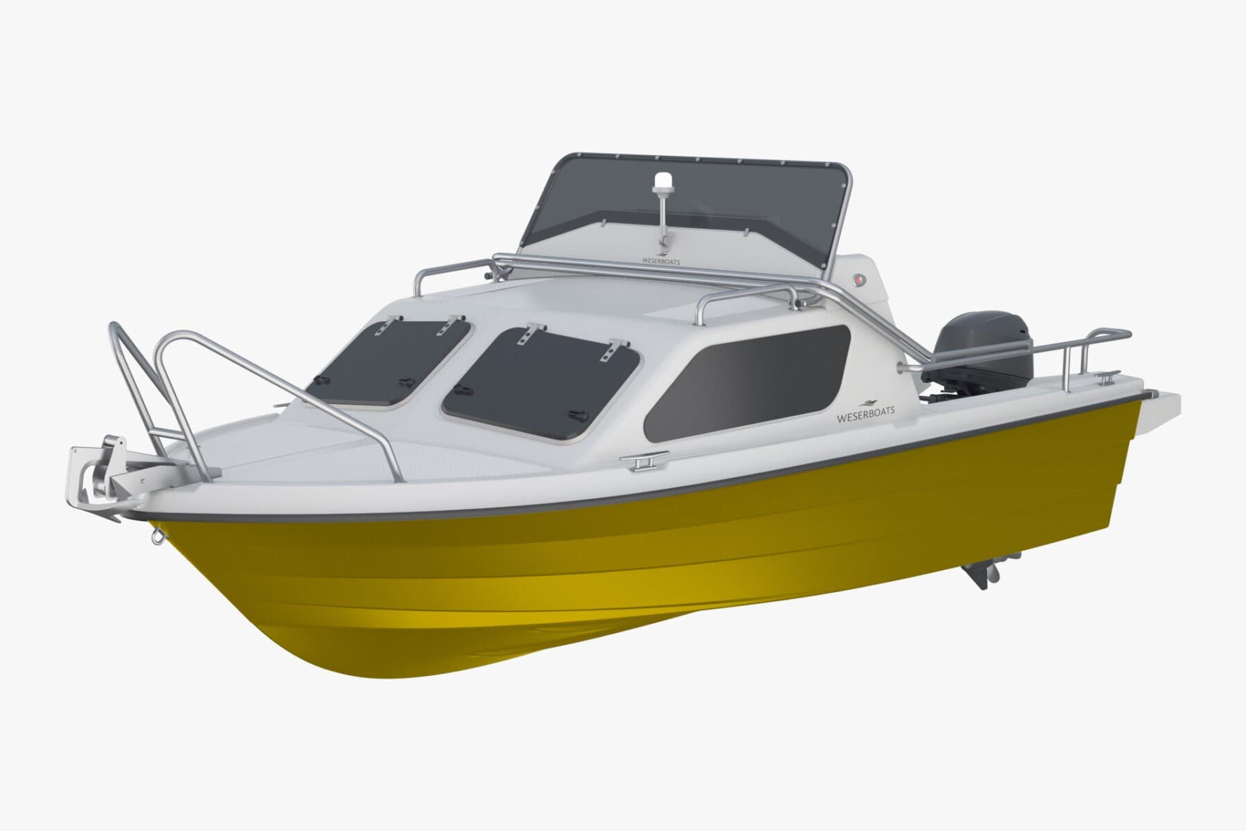 Kajütboot 450 „Basic“ mit Trailer | Motorboot mit Trailer und Kabine